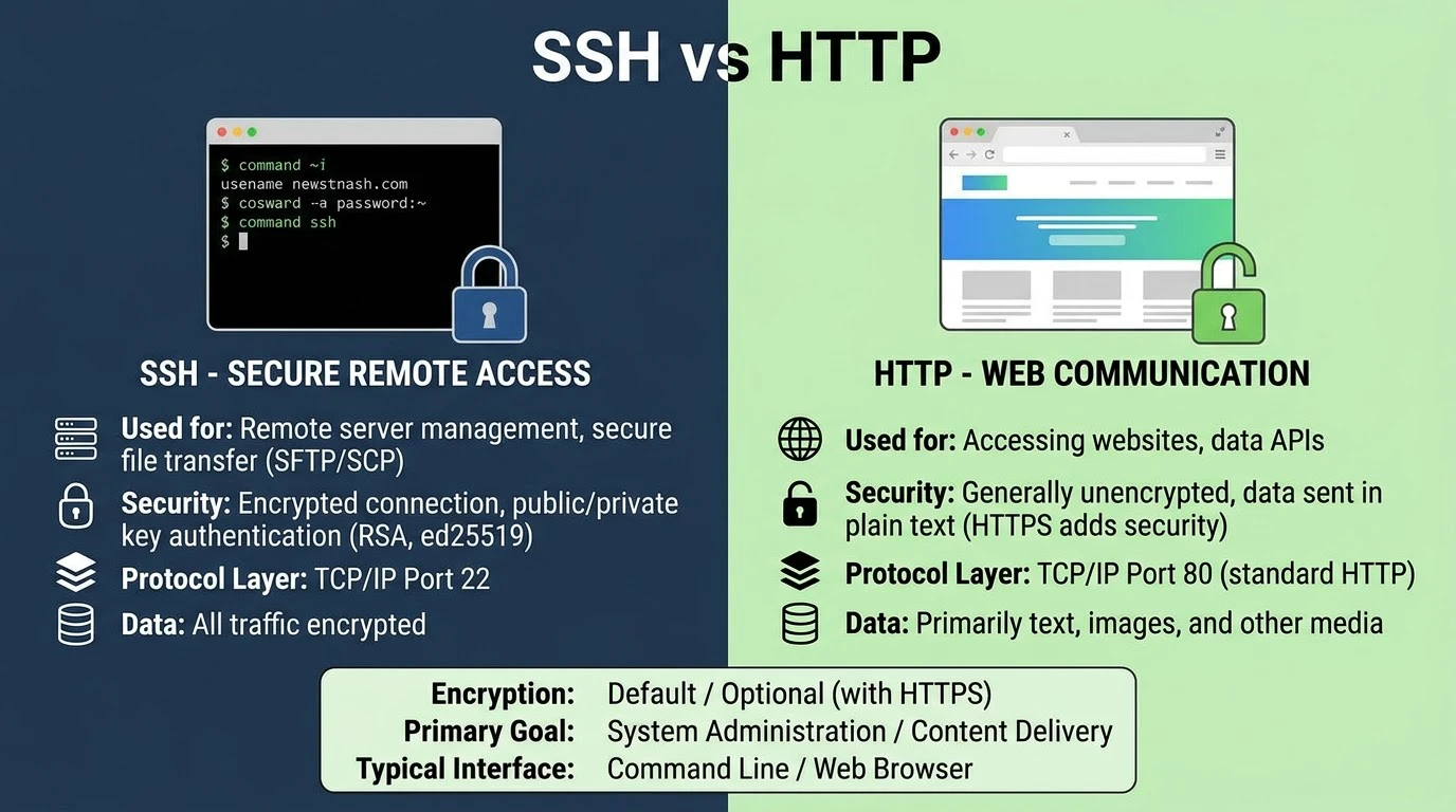 SSH vs HTTP